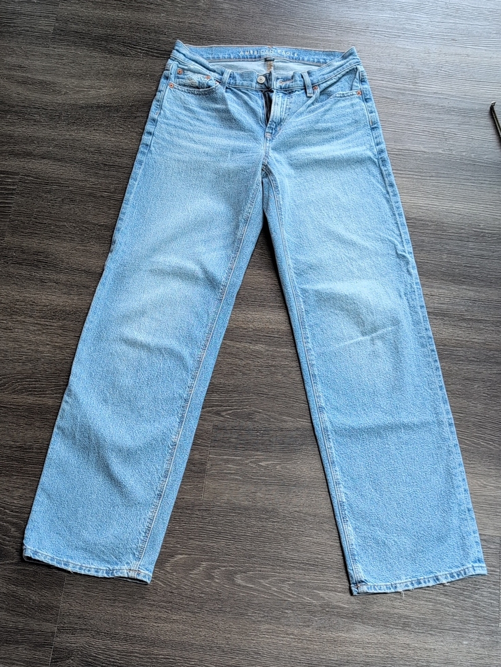 American Eagle Outfitters Women's Straight-Leg Jeans — Light Blue Wash